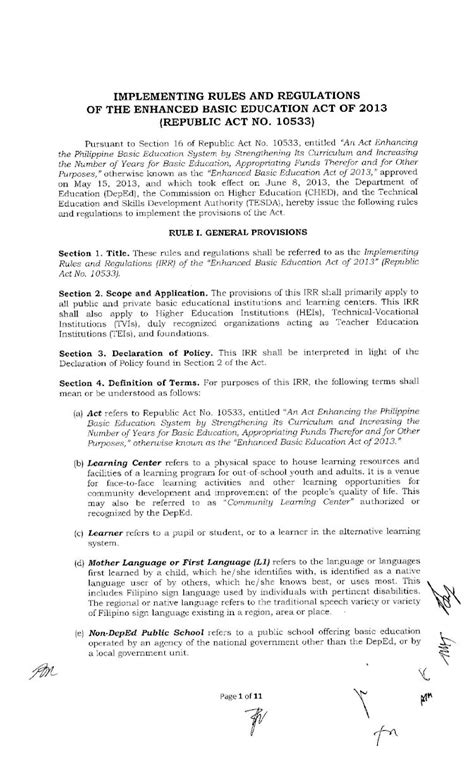 RULES AND REGULATIONS IMPLEMENTING REPUBLIC ACT .